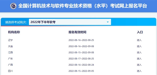 2022年下半年软考报名流程图文详解